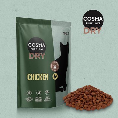 Cosma Extruded Chicken Dry Food 400g