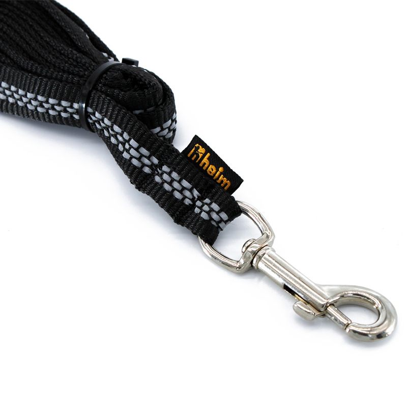 Home search leash with reflectors, black 5 m long, 19 mm wide