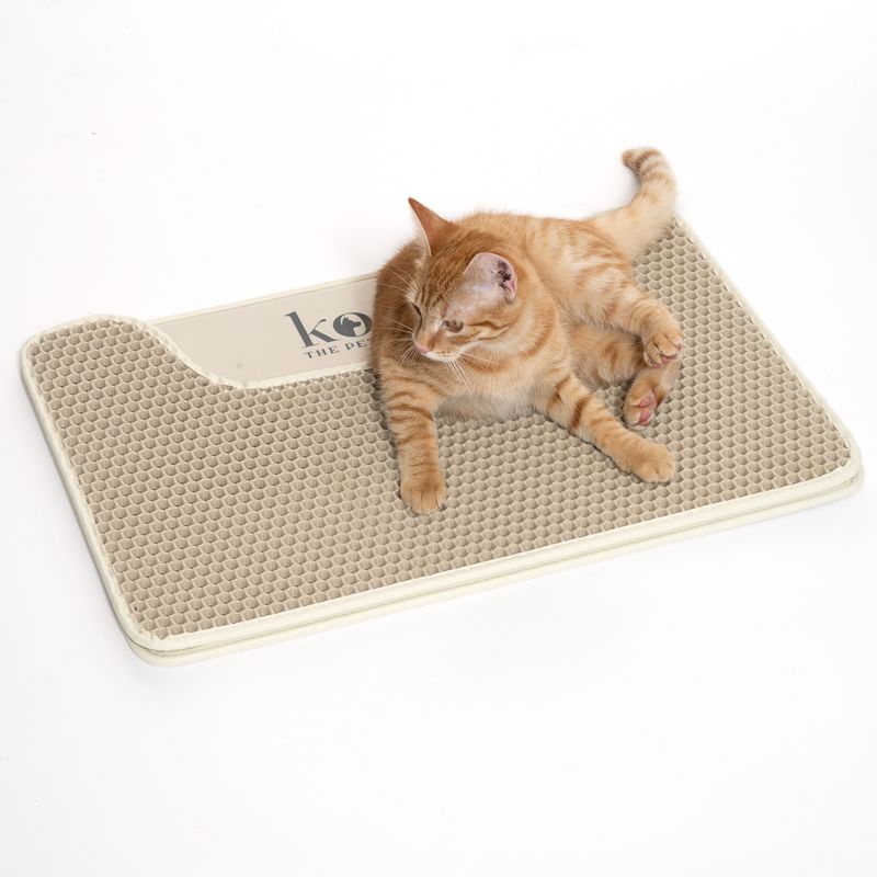 kooa double-layer cat litter mat marshmallow
