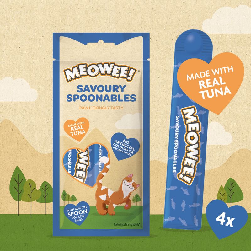 Meowee! Savoury Spoonables 4 x 14g Tuna