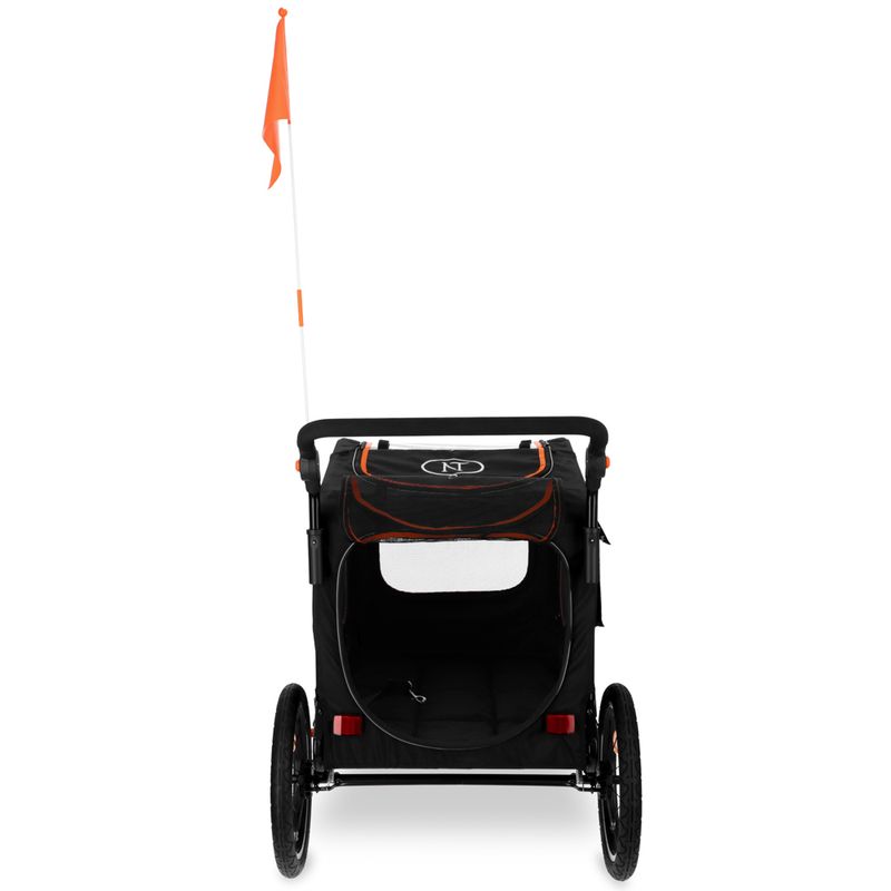 Nomad Tales Spirit Bike Trailer - Ebony/Tangerine 145 x 72 x 102 cm (L x W x H), up to 45kg