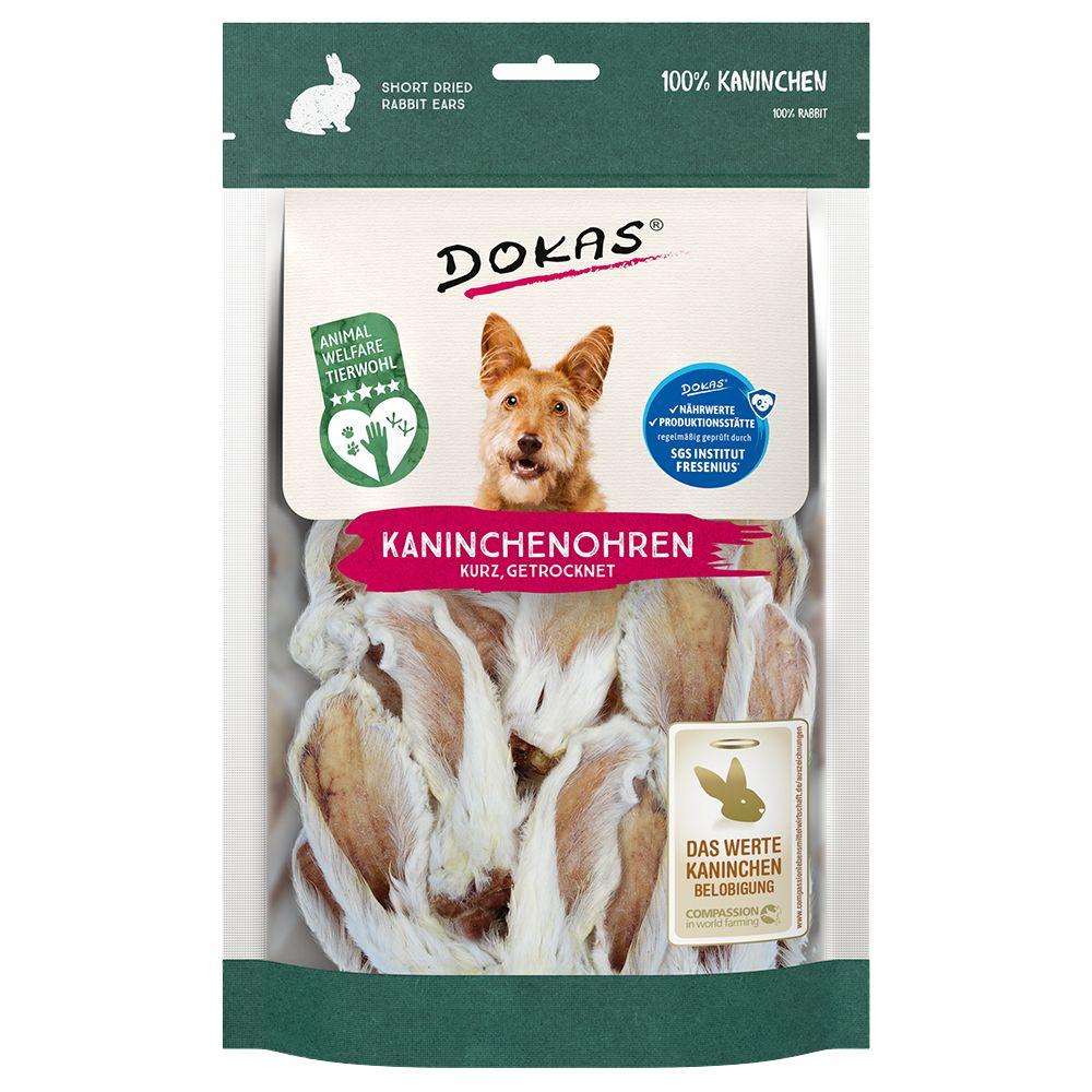 Dokas Rabbit Ears with Fur 100g