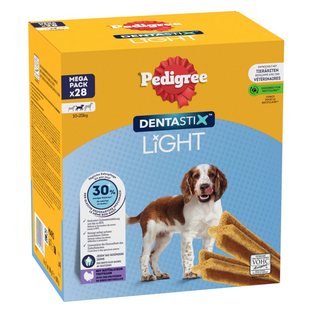 Pedigree Dentastix Light - Daily Oral Care for Medium Dogs (10 - 25 kg) 28 Sticks