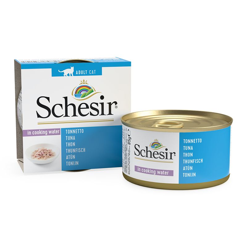 Schesir Natural with Rice 6 x 85g Tuna, Beef Fillet & Rice