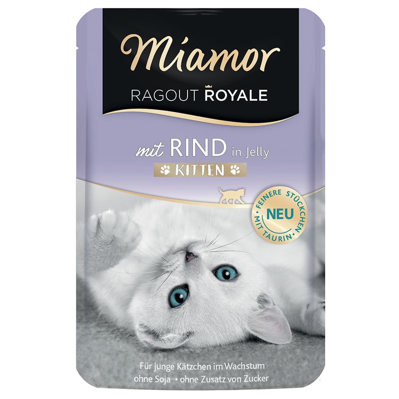 Miamor Ragout Royale Kitten in Jelly 22 x 100g With Beef