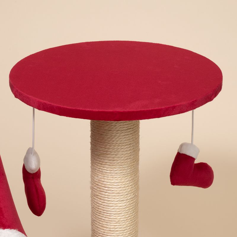 TIAKI Scratching Post with Christmas Teepee Red