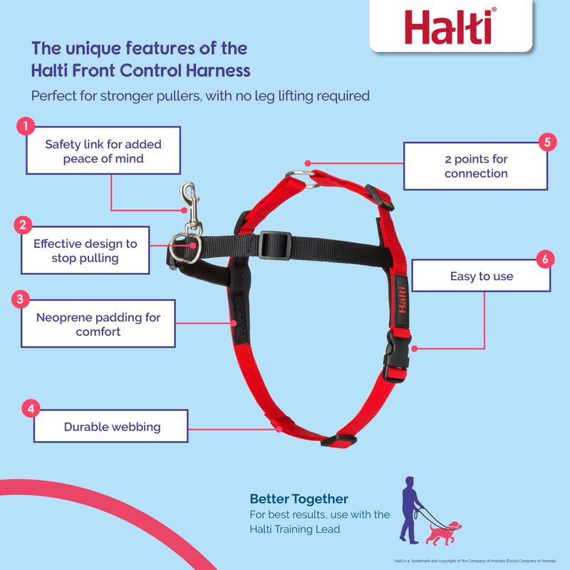 Halti Front Control Training Harness Size S: chest circumference 36 - 64cm