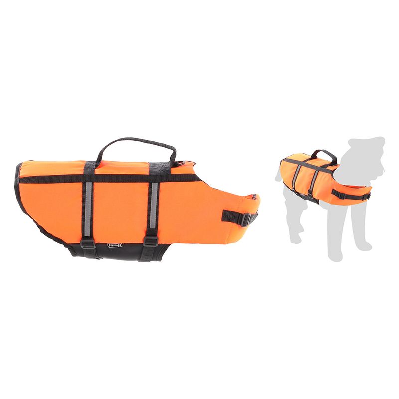 Flamingo Life Jacket Orange Size XS: approx. 25cm backlength
