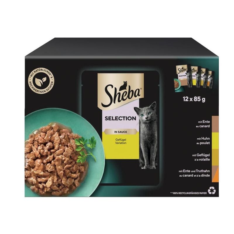 Sheba Pouches Select Slices in Gravy 12 x 85g Succulent Collection in Gravy