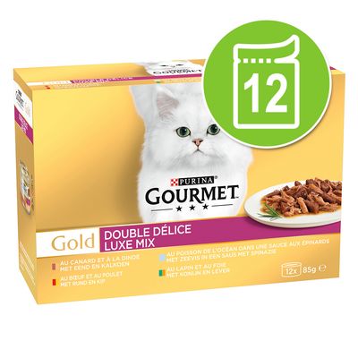 Gourmet Gold Double Delicacies 12 x 85g Luxury Mix