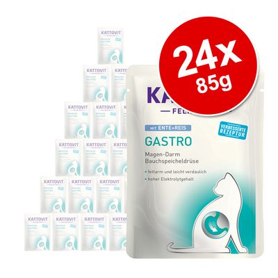 Kattovit Gastro Pouches 24 x 85g Duck & Rice