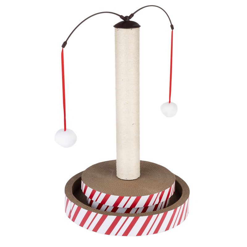 TIAKI 4-in-1 Multi-Toy Scratching Post for Cats 1 Toy