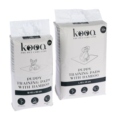 kooa Puppy Training Pads with Bamboo Medium: 45 x 30cm (L x W), 30 Pads