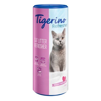 Tigerino Refresher Natural Clay Deodorant for Cat Litter - 3 scent variants Baby Powder (700g)