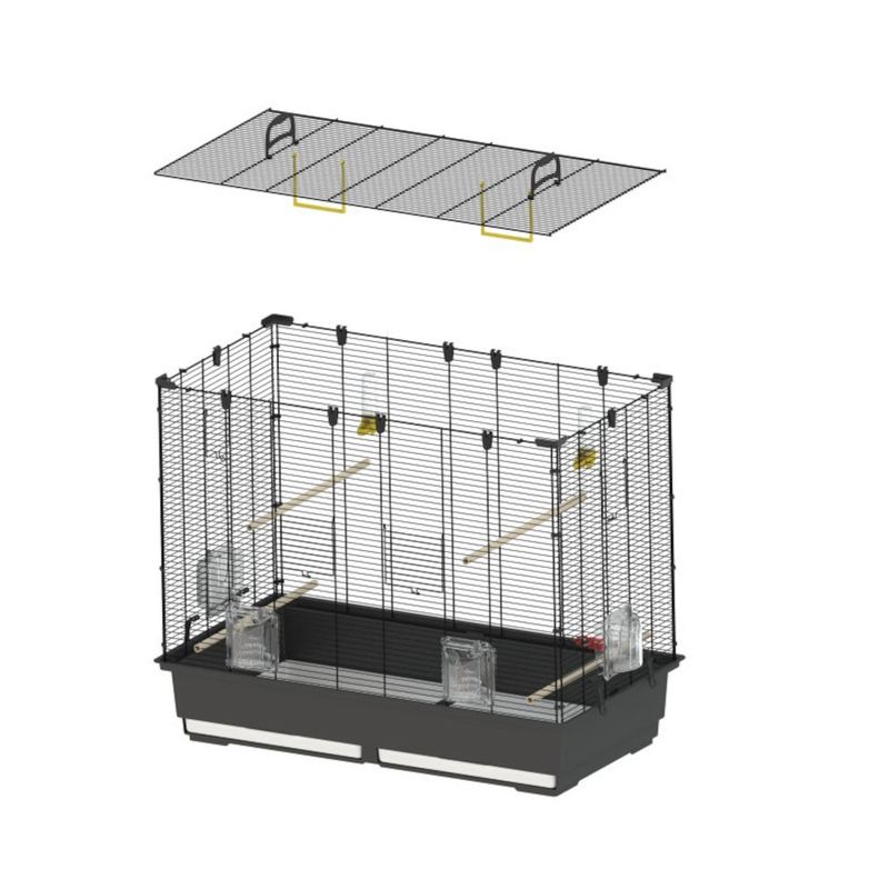 Ferplast Piano 6 Bird Cage Brown / Black: 87 x 46.5 x 70cm (L x W x H)