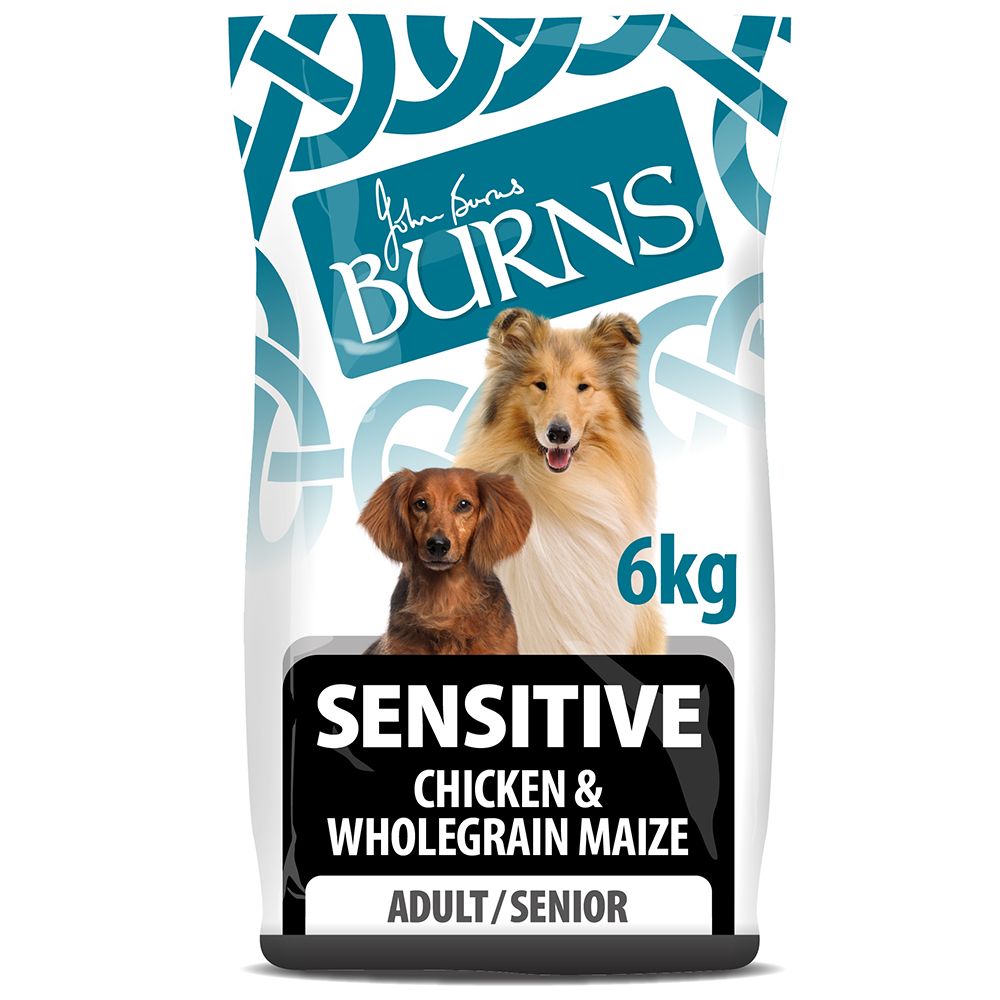 Burns Adult & Senior Sensitive - Chicken & Wholegrain Maize 6kg