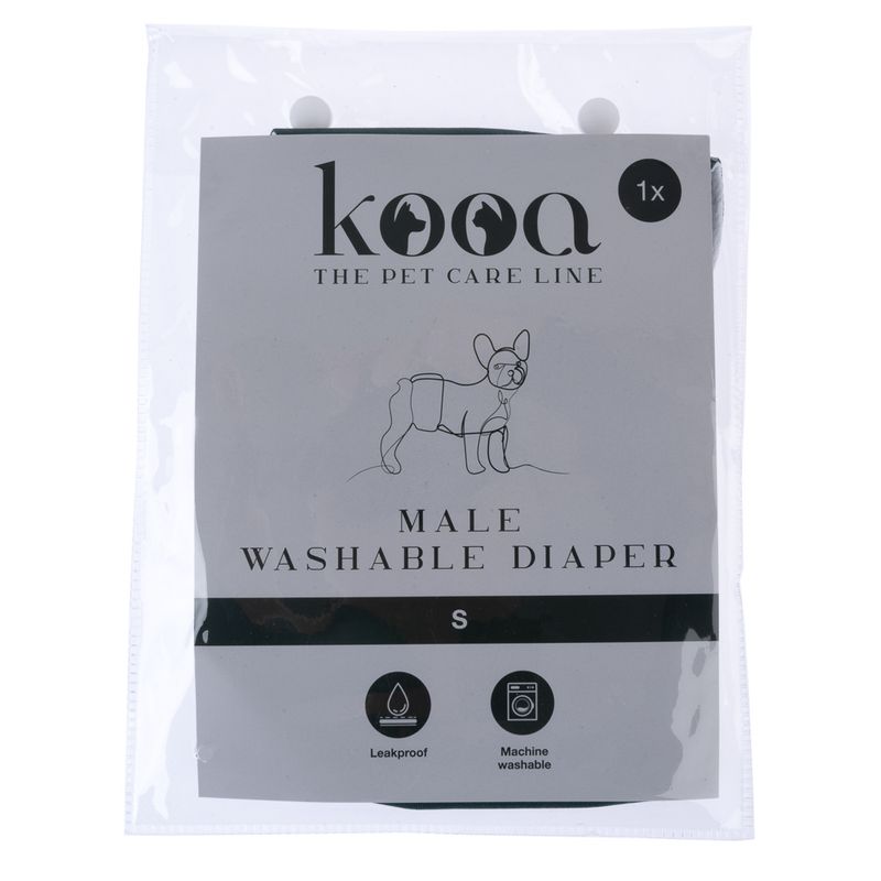 kooa Washable Nappy for Male Dogs Size S