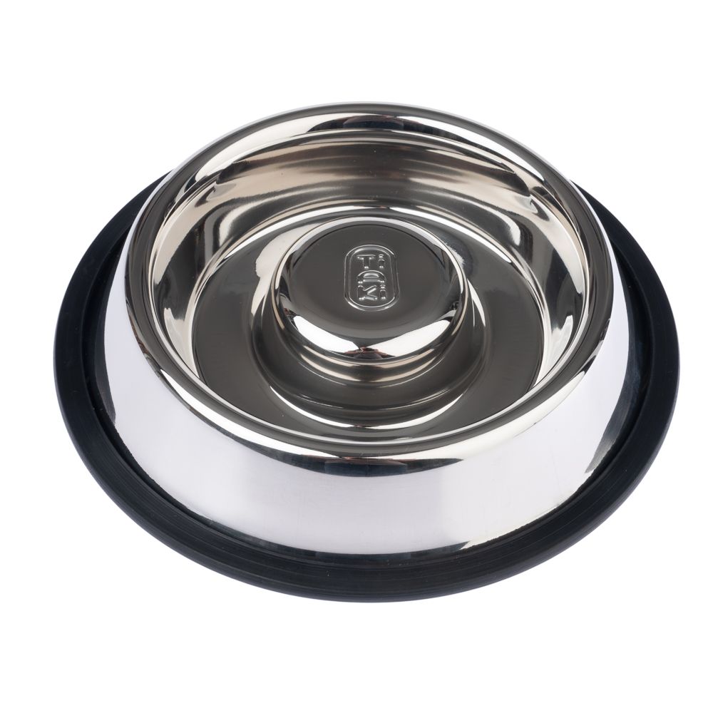 TIAKI Silvered Slow-Feeding Bowl 570ml (24.5cm diameter)