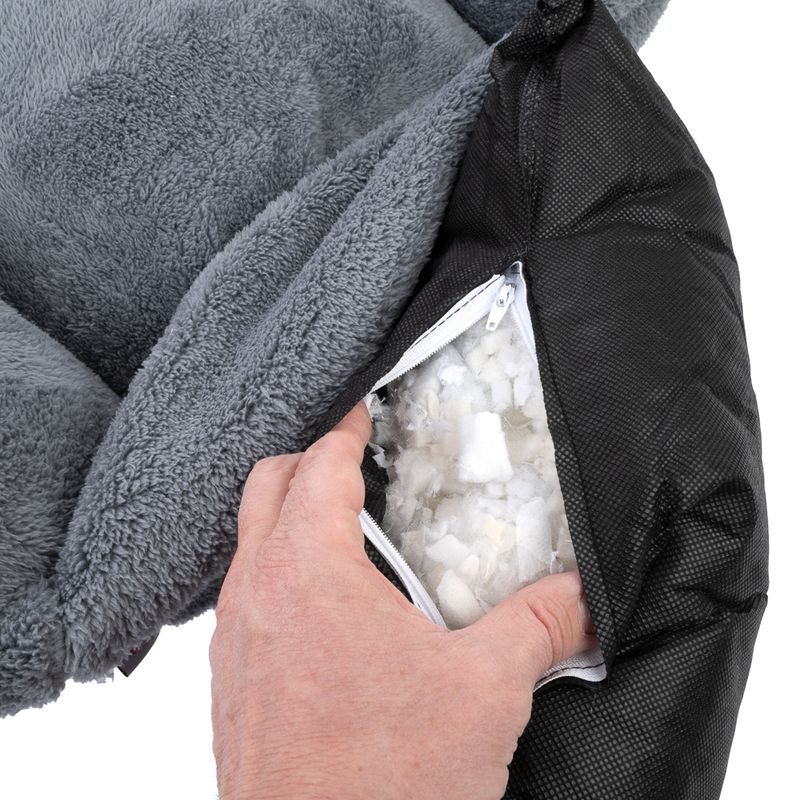 TIAKI Lazy Bear Dog Bed – Dark Grey Size M: 70 x 55 x 20cm (L x W x H)