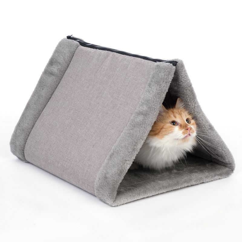 zooplus Basics 2-in-1 Cat Den 43 x 35 x 30 cm (L x W x H)