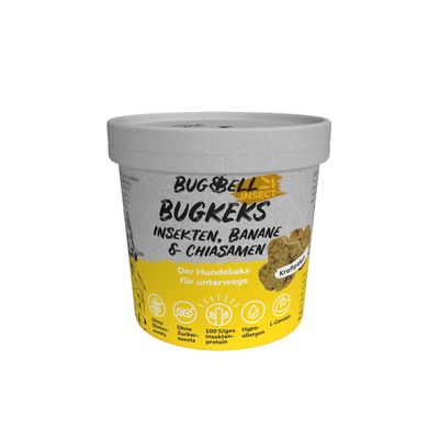 BugBell BugKeks Adult insects, banana and chia seeds 150 g