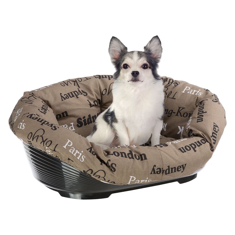 Set Ferplast dog basket Siesta Deluxe - Cities Size 4 (Basket only): 61.5 x 45 x 21.5 cm (L x W x H)