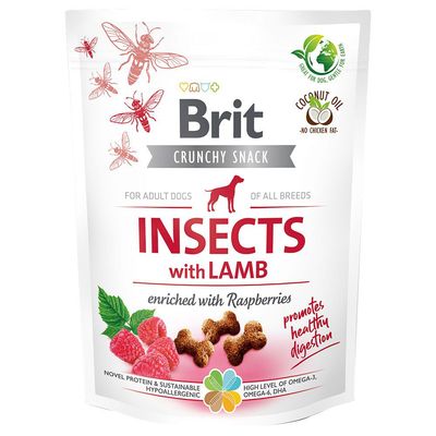 Brit Care Crunchy Cracker insects, lamb & raspberries 200 g