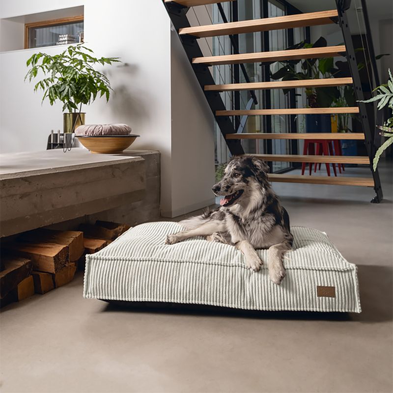 Designed by Lotte Ribbed Lounger Cushion - Light Grey approx. 70 x 55 x 15cm (L x W x H)