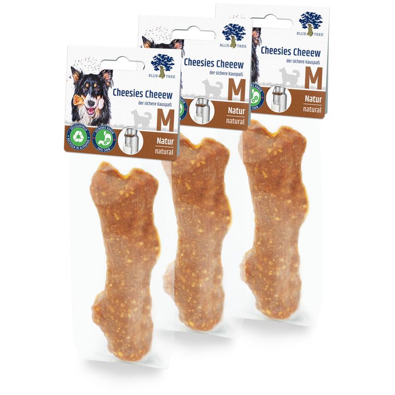 Blue Tree Cheesies Cheeew Nature Size S: 3 x 40g (6 Snacks)