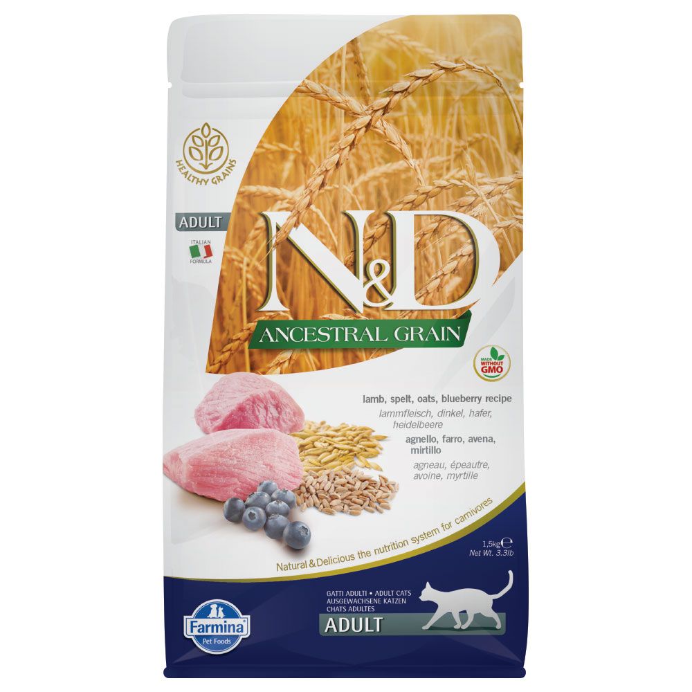 N&D Cat Ancestral Grain Adult Lamb & Blueberry 5 kg