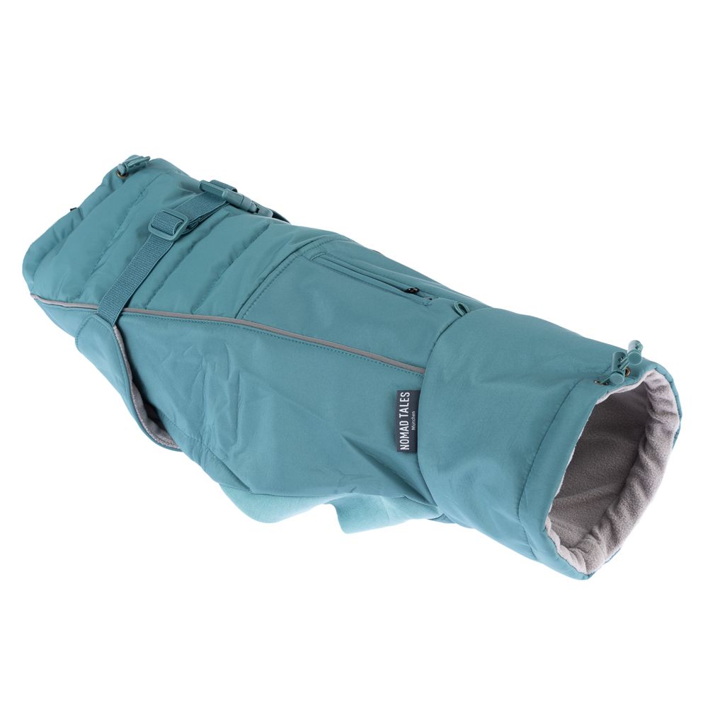 Nomad Tales Spirit Softshell Dog Coat - Pacific approx. 35cm Back Length