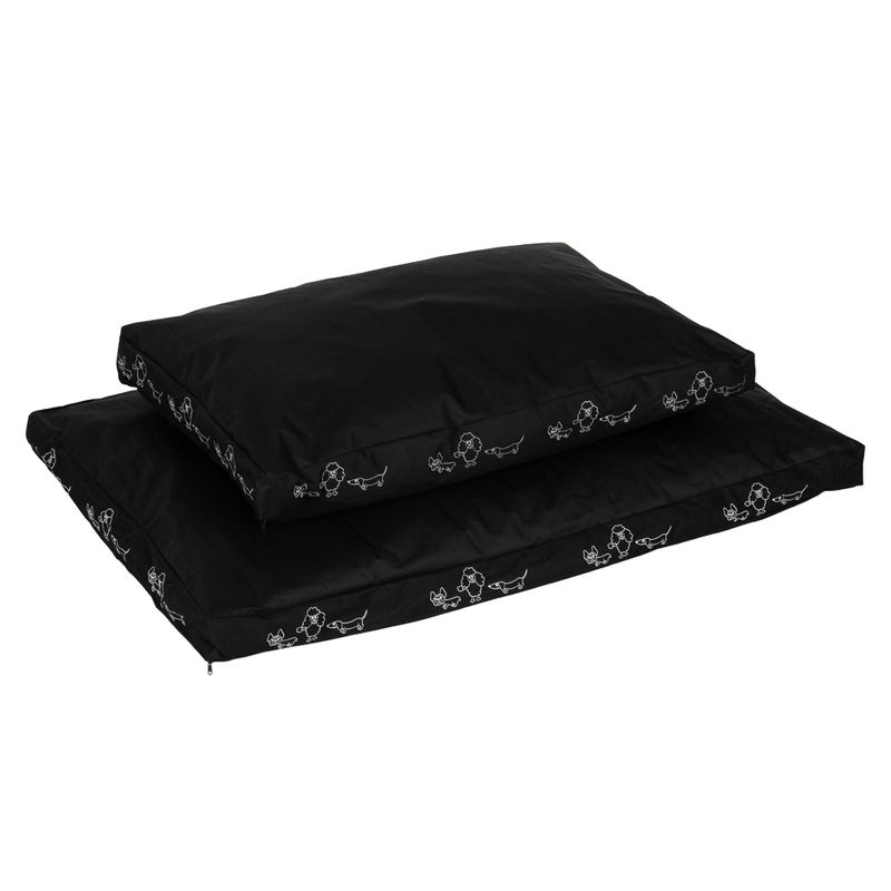 Silhouettes Black Dog Cushion Black: 90 x 60 x 8 cm (L x W x H)