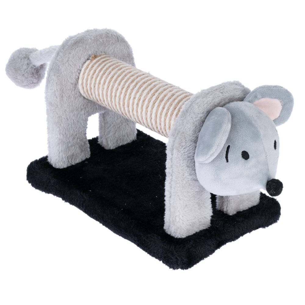 TIAKI mouse scratching post for cats grey / black