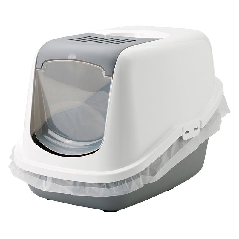 Savic Nestor Cat Litter Box Light Grey