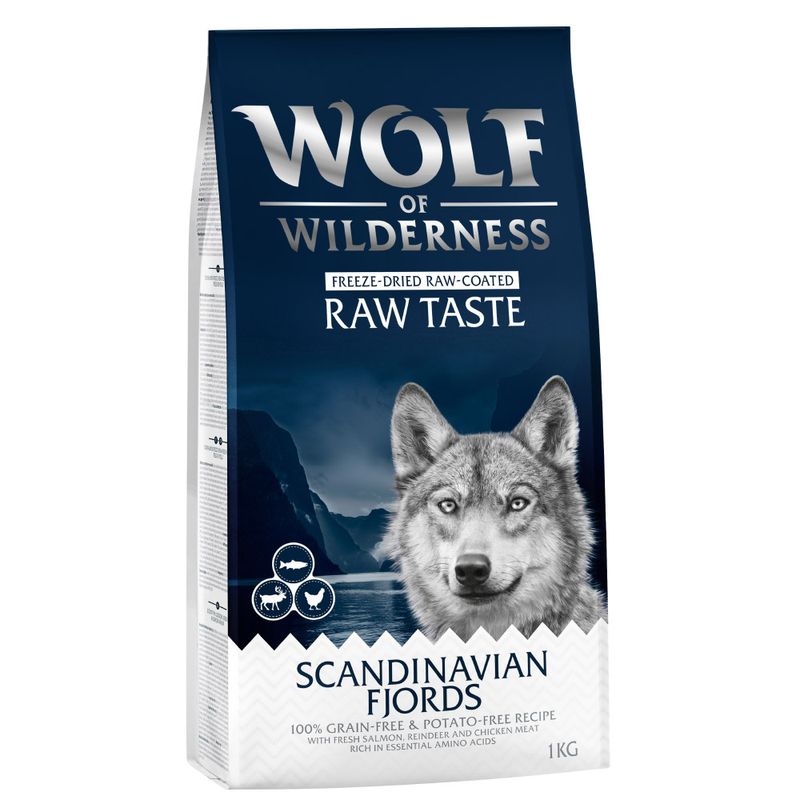 2 x 1kg Wolf of Wilderness Dry Dog Food - Try Now! Adult \