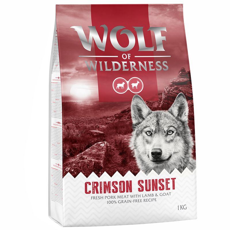 2 x 1kg Wolf of Wilderness Dry Dog Food - Try Now! Adult \