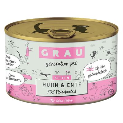 GRAU Gourmet Kitten Grain-Free 6 x 200g Turkey & Trout