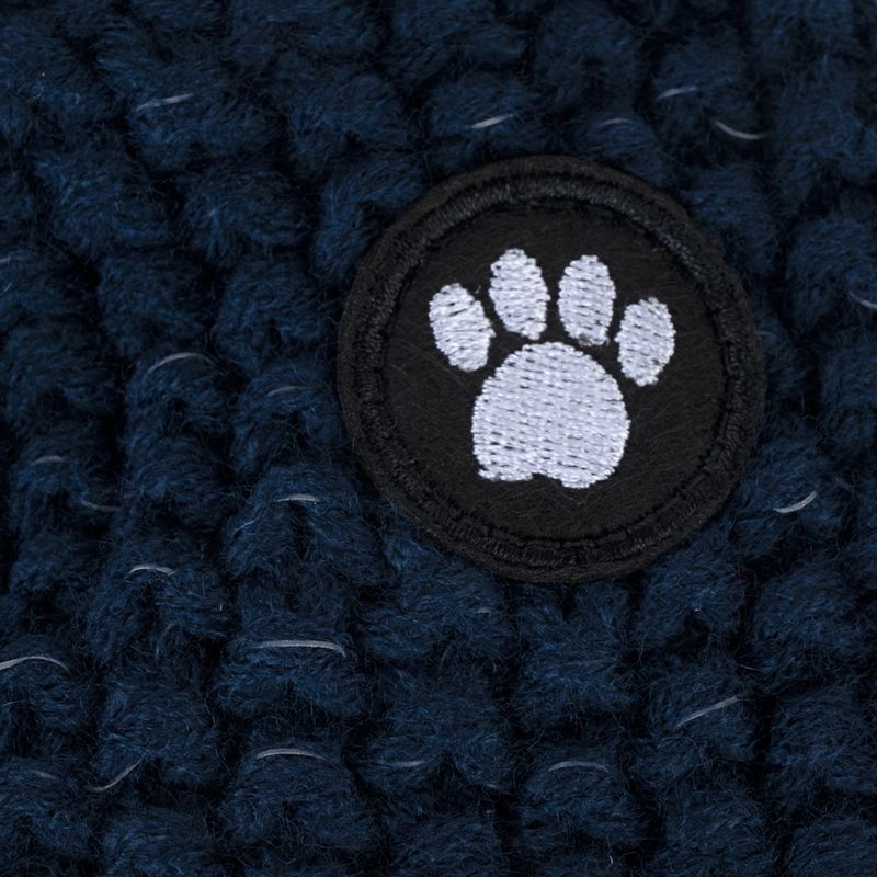 TIAKI Reflective Knit Dog Jumper - Dark Blue approx. 35cm Back Length