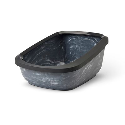 Savic Aseo Jumbo Marble Litter Tray Marbled Grey / Black