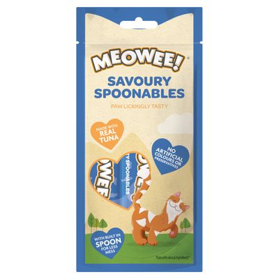 3 x Meowee! Savoury Spoonables Cat Treats - 2 + 1 Free! * Tuna (3 x 56g)