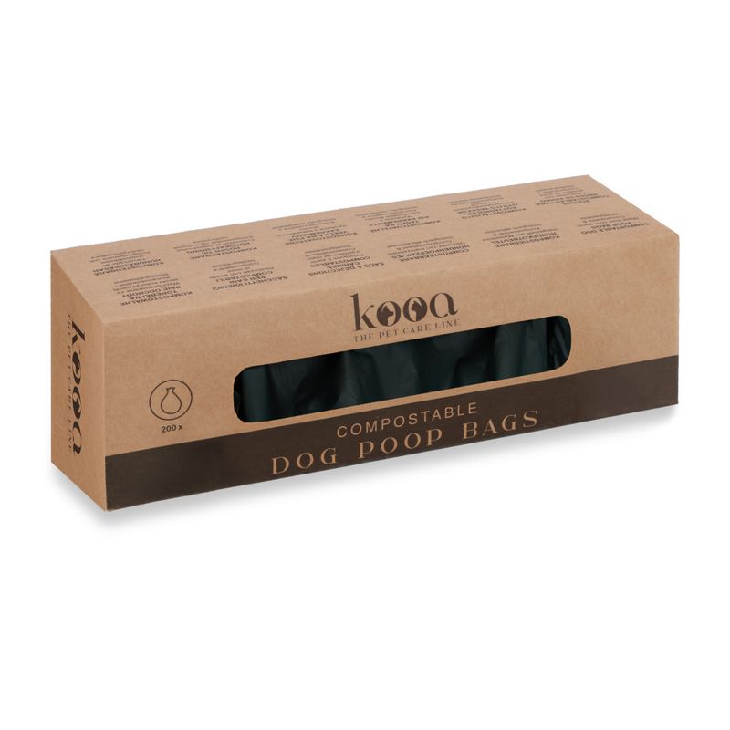 kooa Compostable Dog Waste Bag Dispenser Box 1 Box of 200 Bags