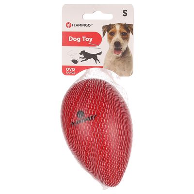 Flamingo Ovo Bouncing Egg Dog Toy – Red S: 8 x 12.5cm (diameter x H)