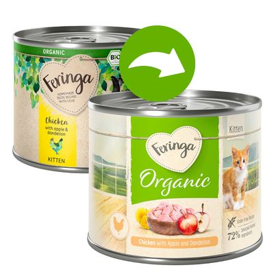 Feringa Organic Menu Kitten 6 x 200g Mixed Pack (2 Varieties)