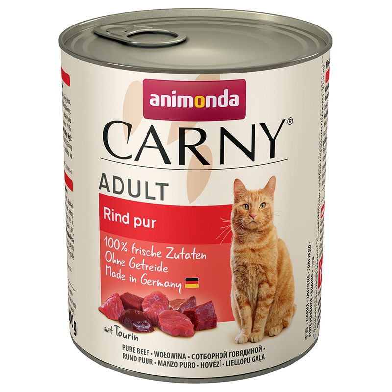 animonda Carny Adult Mixed Trial Pack 6 x 800g Mixed Pack II: Beef & Poultry Selection