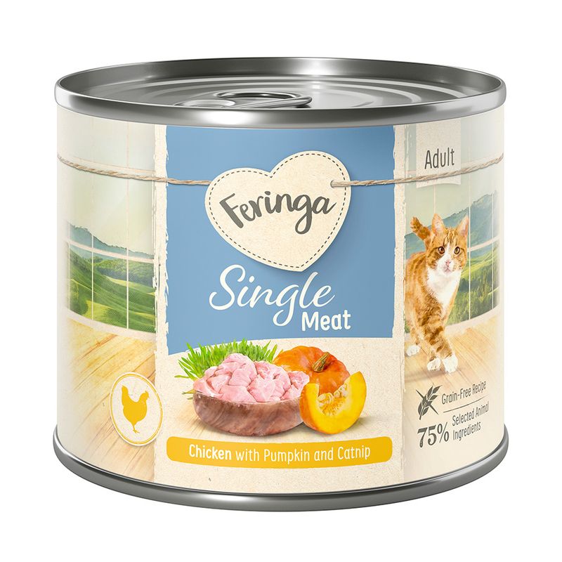 Feringa Single Meat Menu Saver Pack 12 x 200g Mix I (6 Varieties ): Chicken, Rabbit, Lamb, Veal, Duck, Salmon