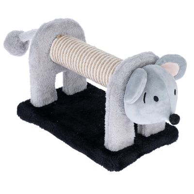 TIAKI mouse scratching post for cats grey / black