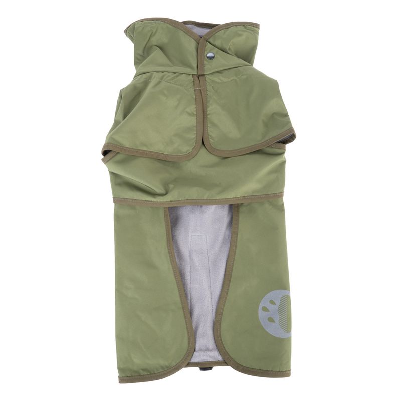 TIAKI Dog Raincoat - Olive approx. 40cm (Back Length)