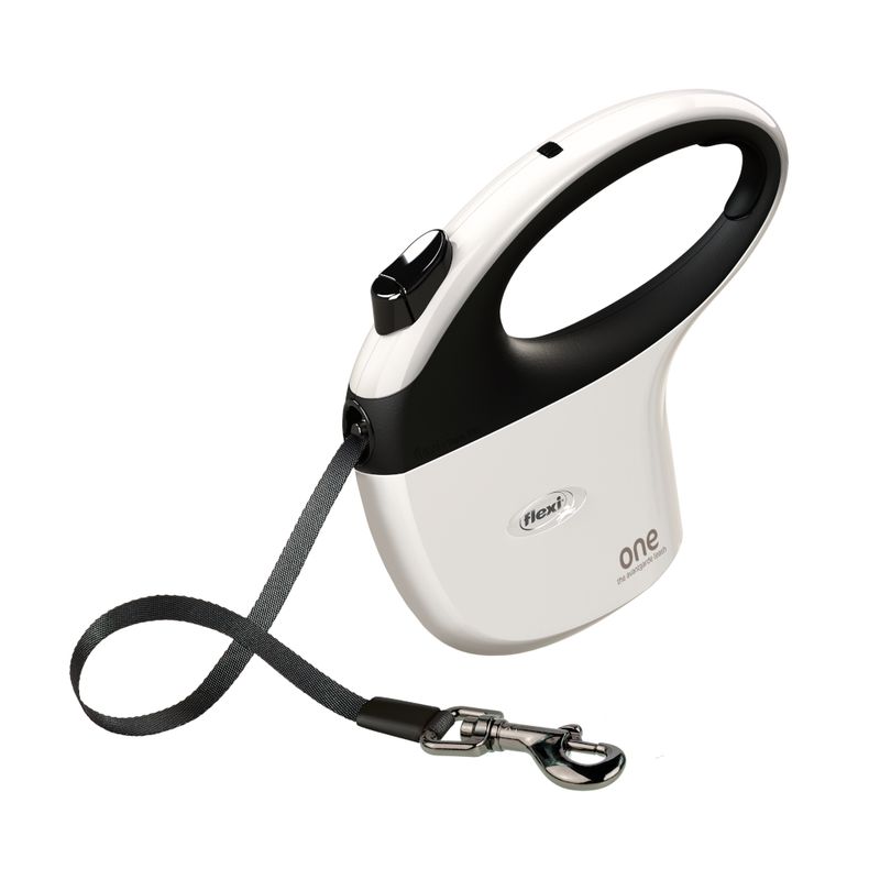 flexi One The Avantgarde Harness Leash - White Leash up to 25kg