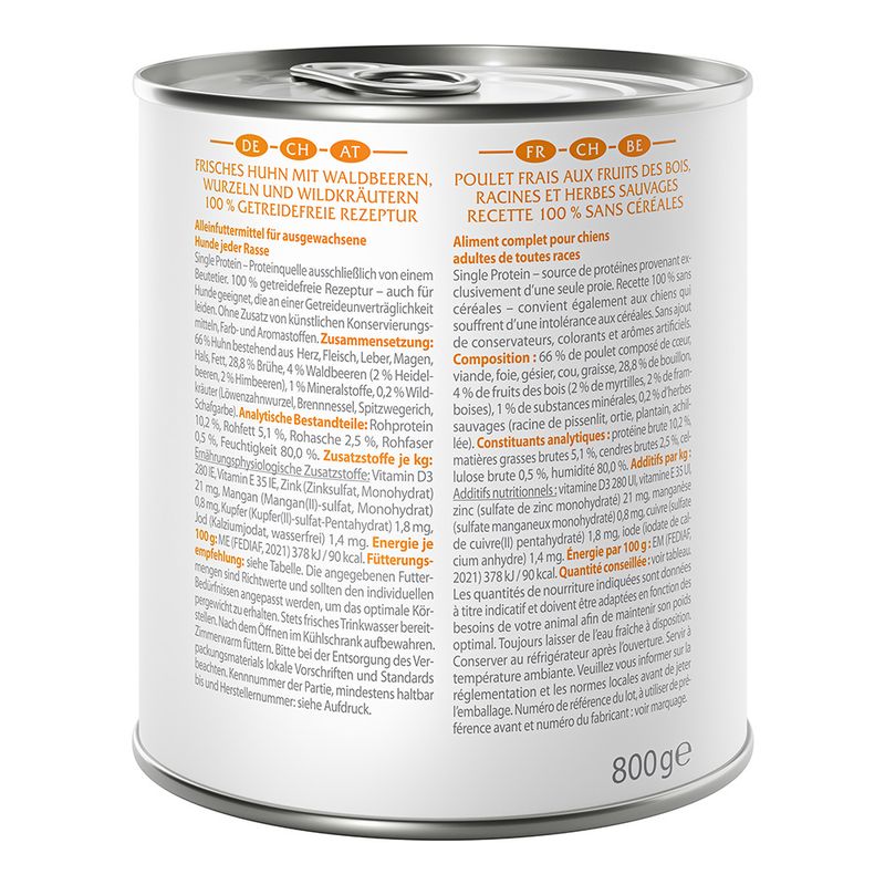 Wolf of Wilderness Adult Single Protein 6 x 800g Mixed Pack (3 Varieties)