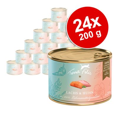 Saver Pack Terra Felis 24 x 200 g Salmon & chicken